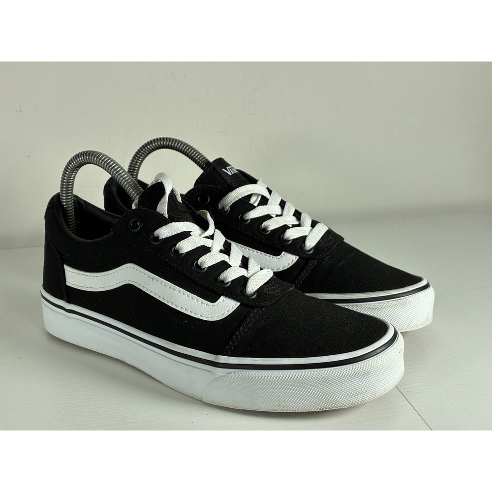 Vans Women's Sneakers Sz 8 Black Off The Wall Old Skool Canvas Low Top Skater